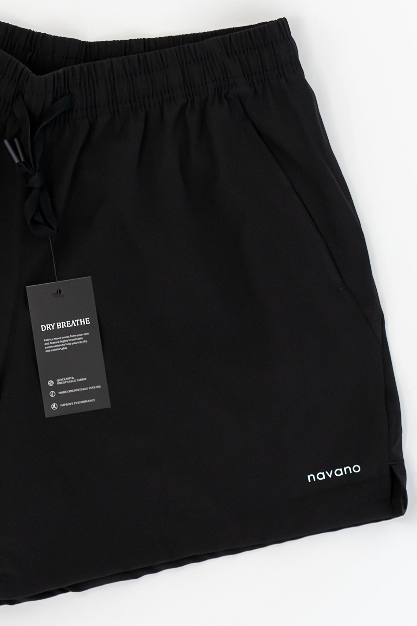 black gym shorts