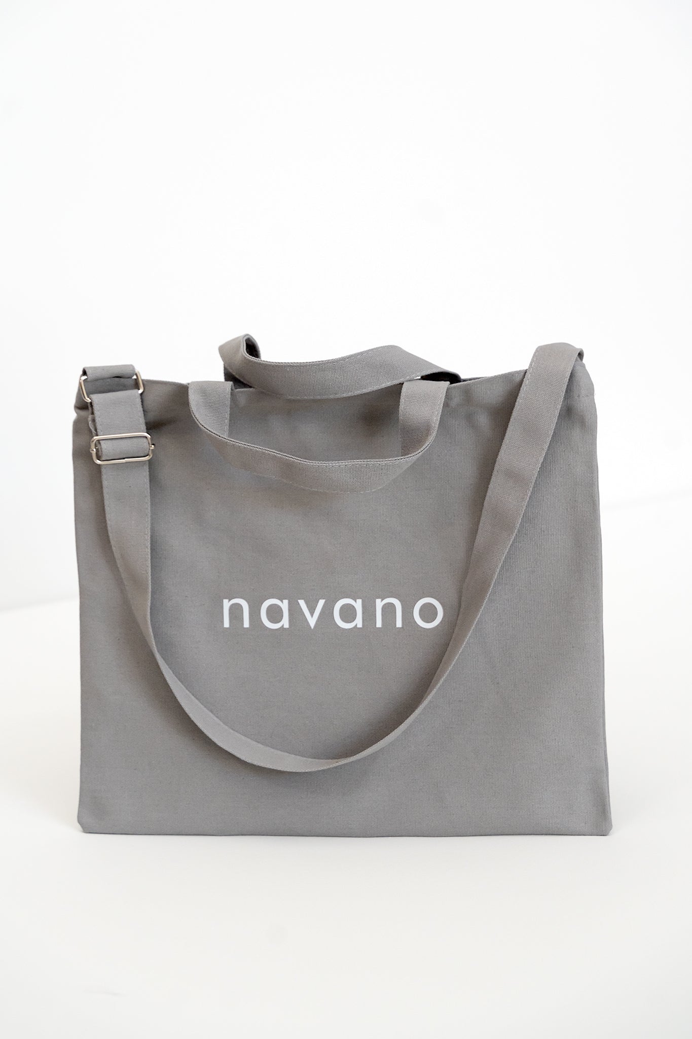 grey cotton tote bag – everyday carry with adjustable strap
