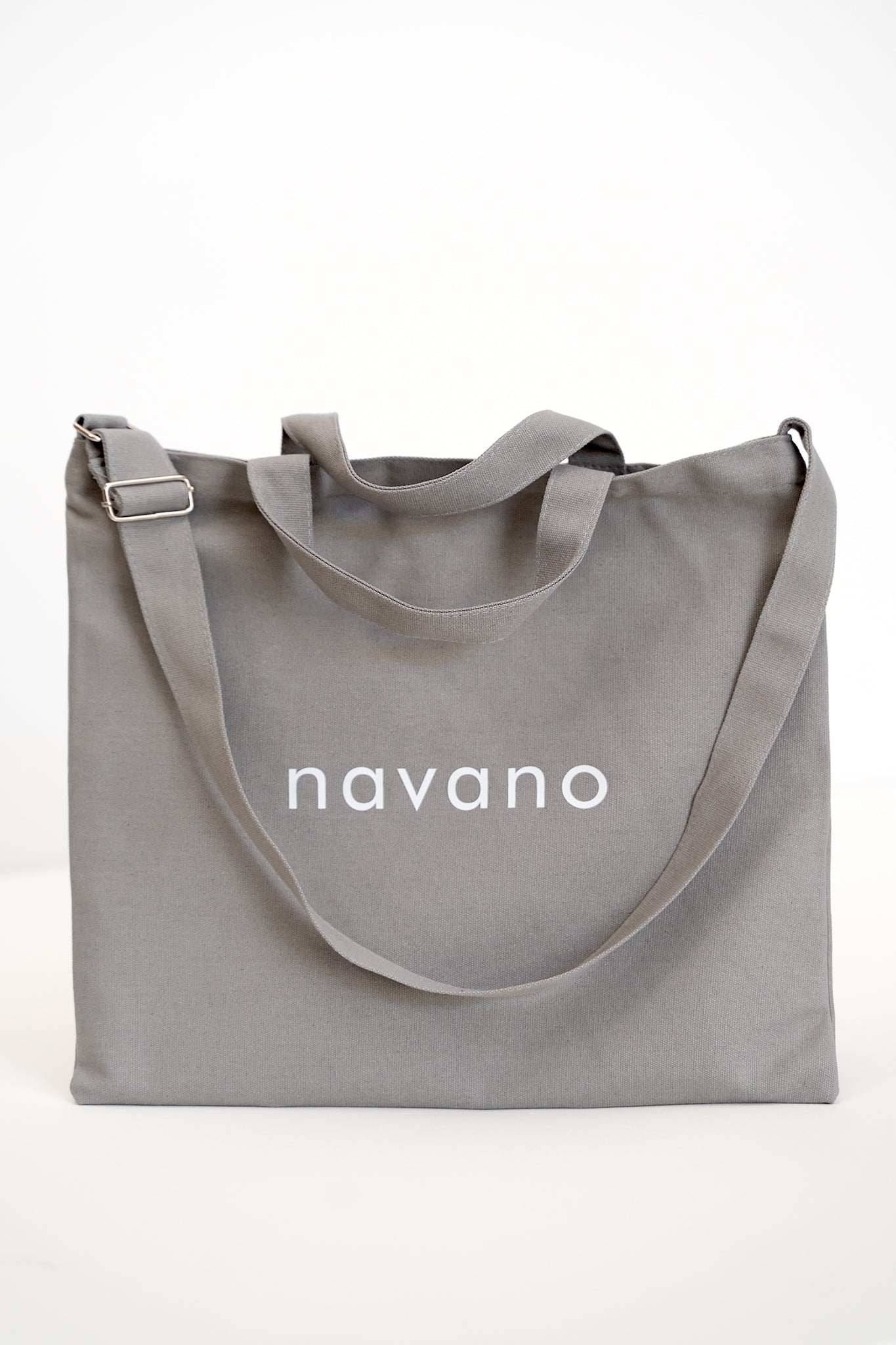 grey cotton tote bag – everyday carry with adjustable strap