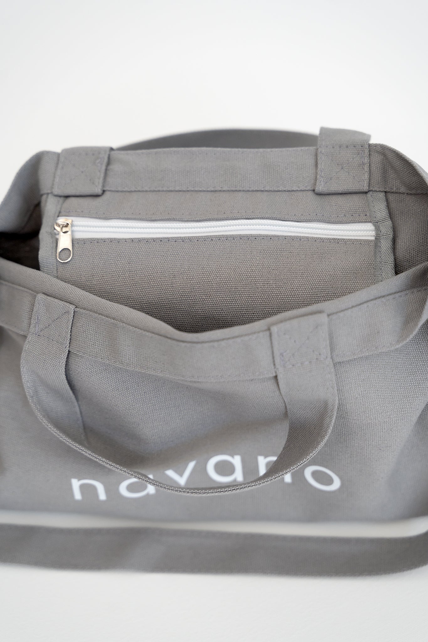 grey cotton tote bag – everyday carry with adjustable strap