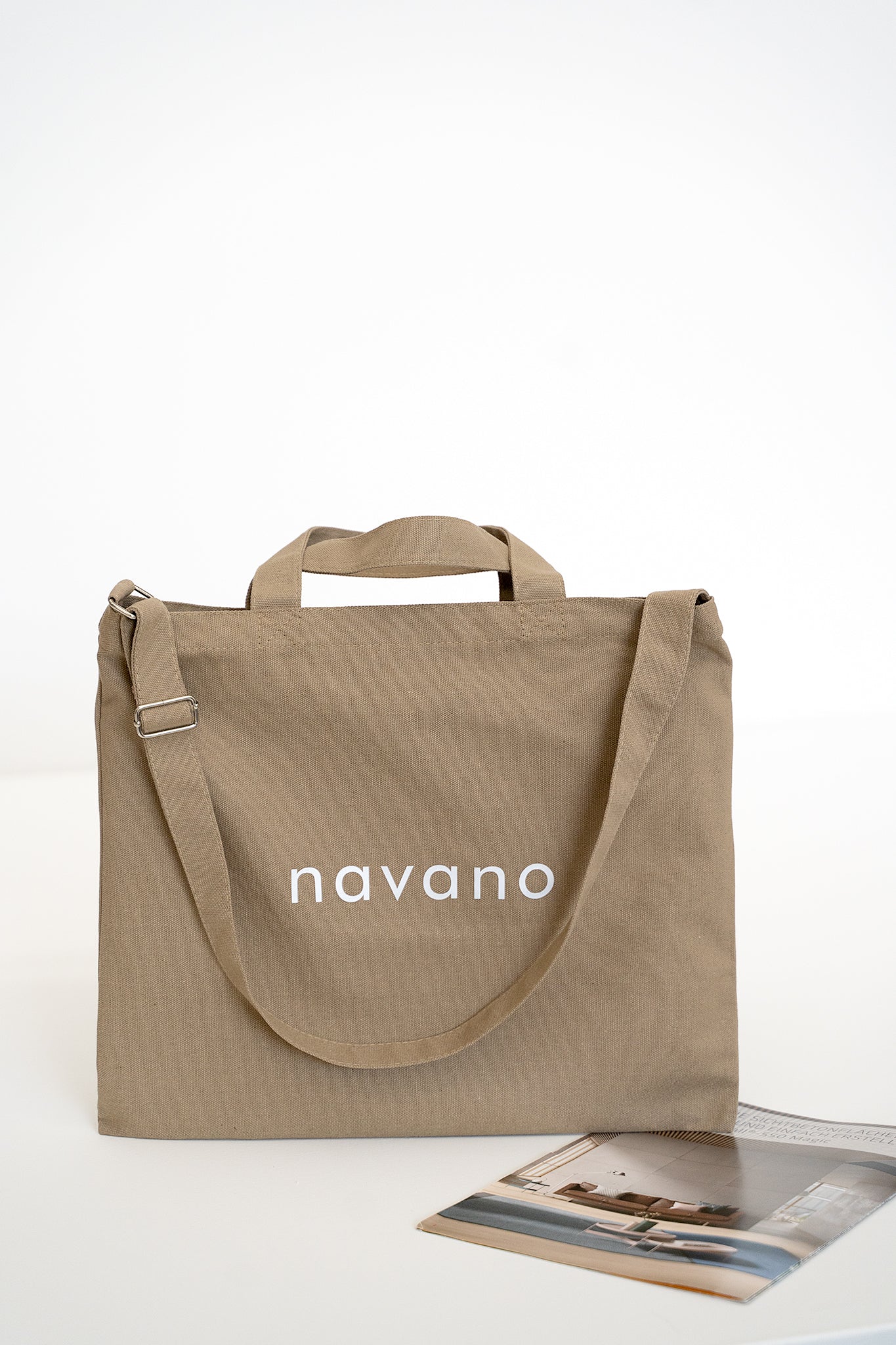 beige cotton tote bag – everyday carry with adjustable strap