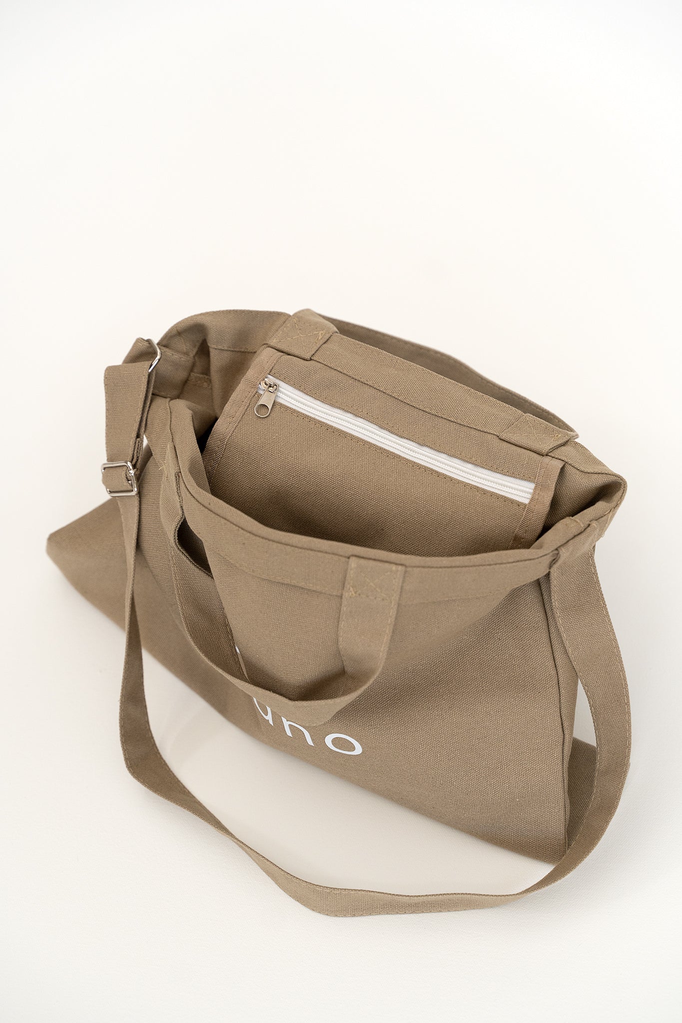 beige cotton tote bag – everyday carry with adjustable strap