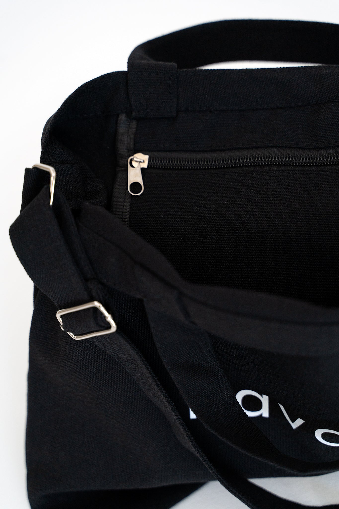 black cotton tote