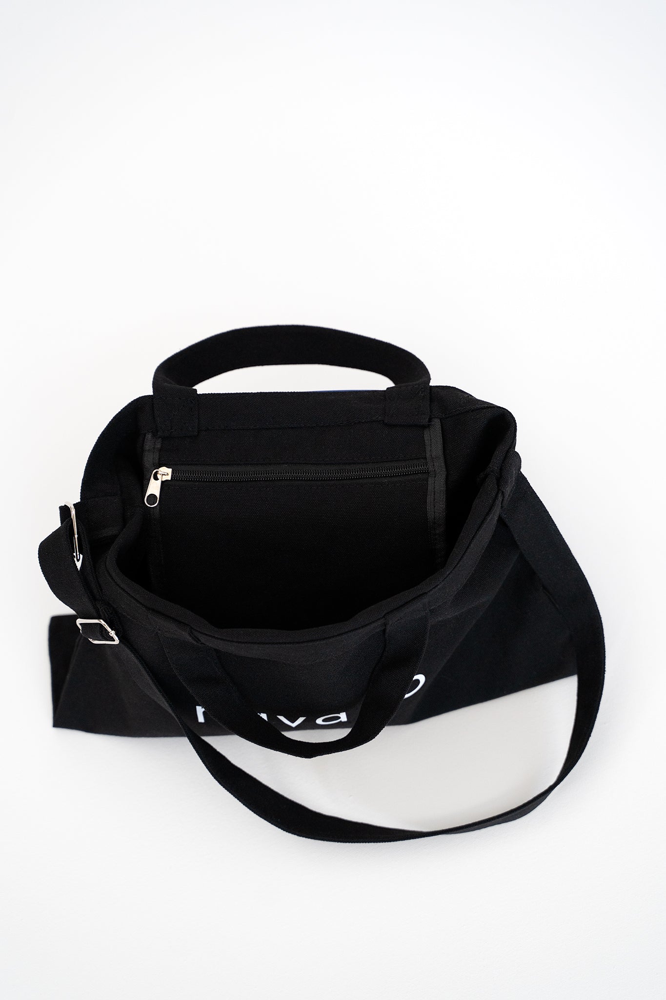 black cotton tote