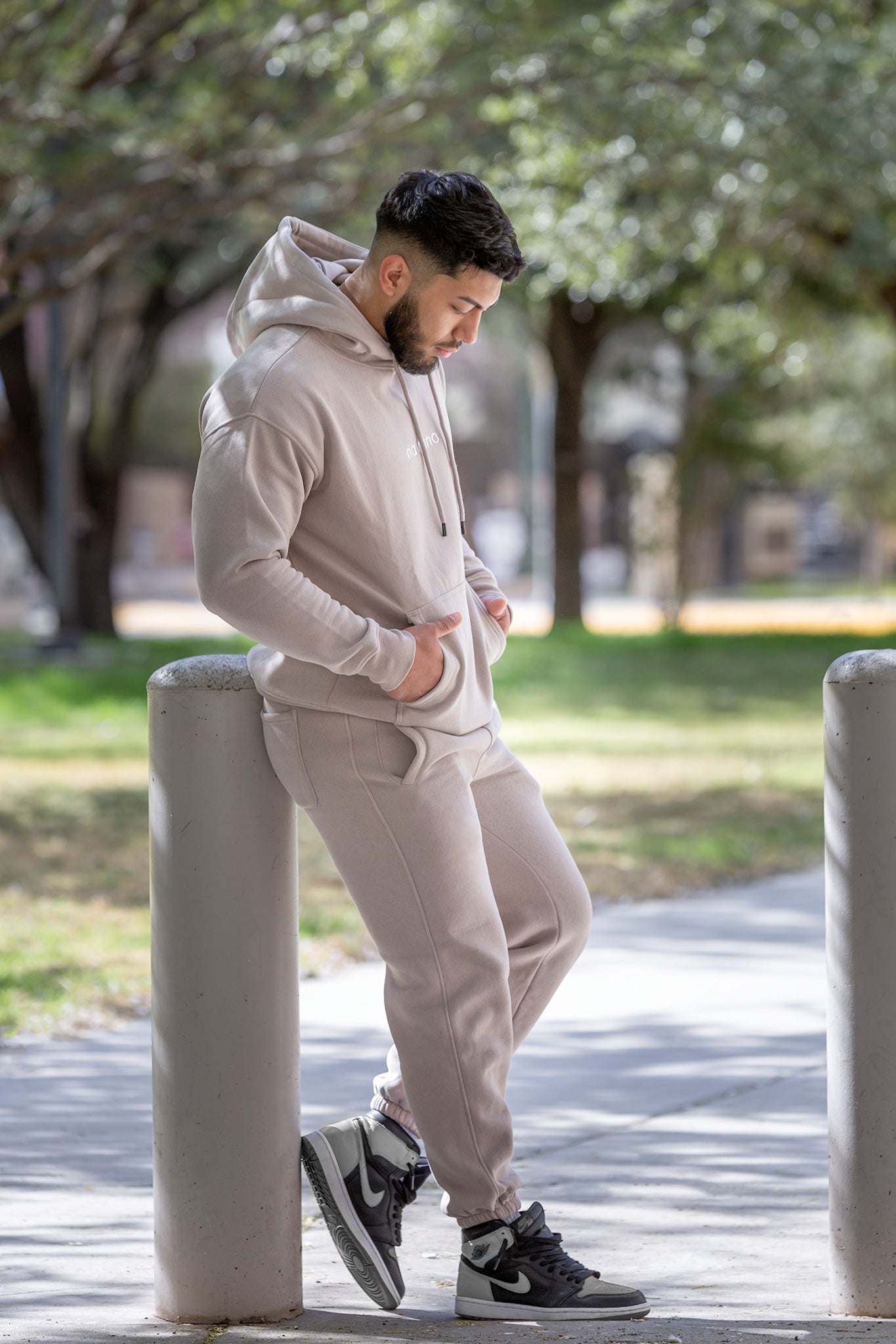 unisex beige joggers