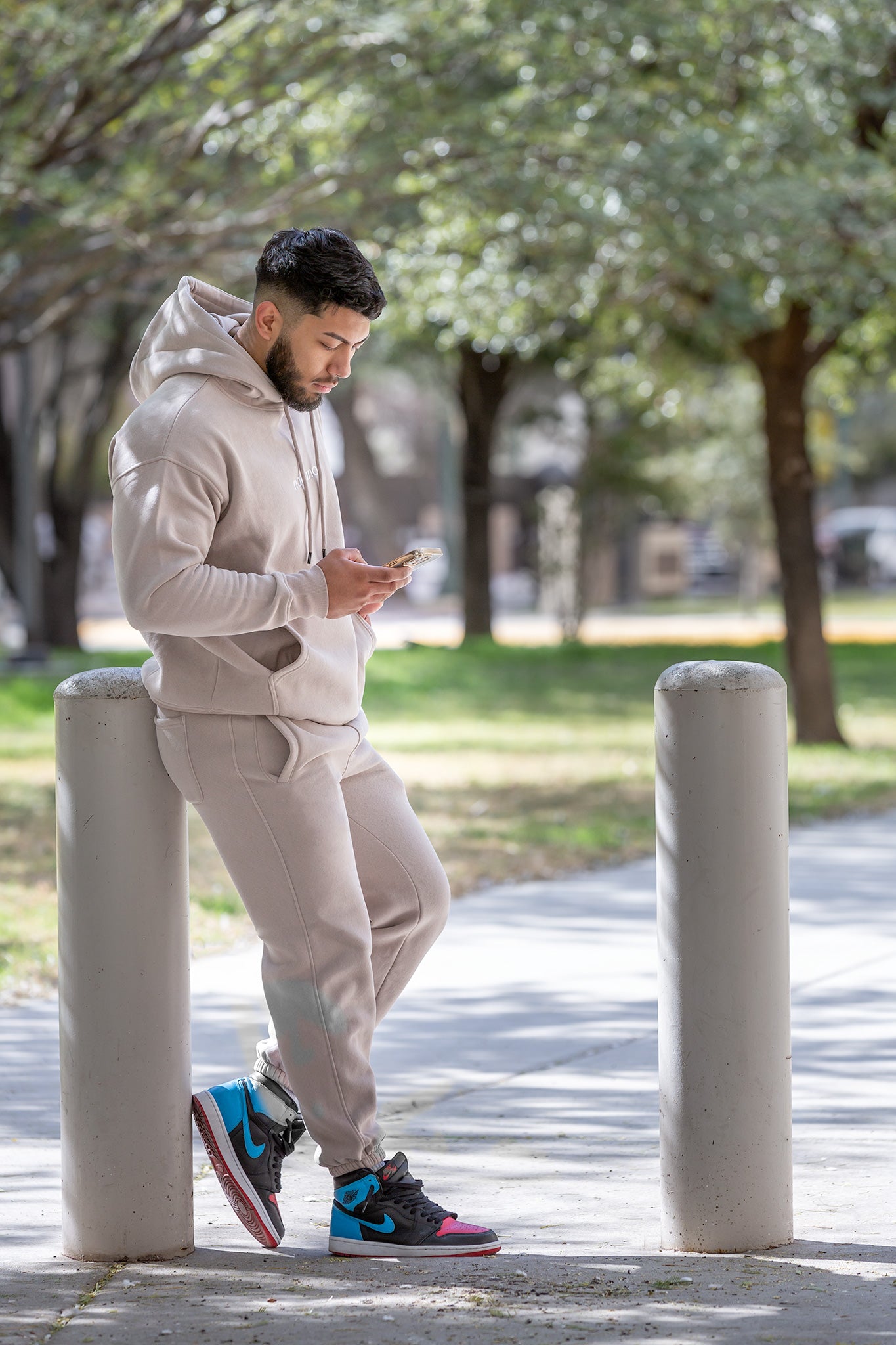 unisex oversized beige hoodie