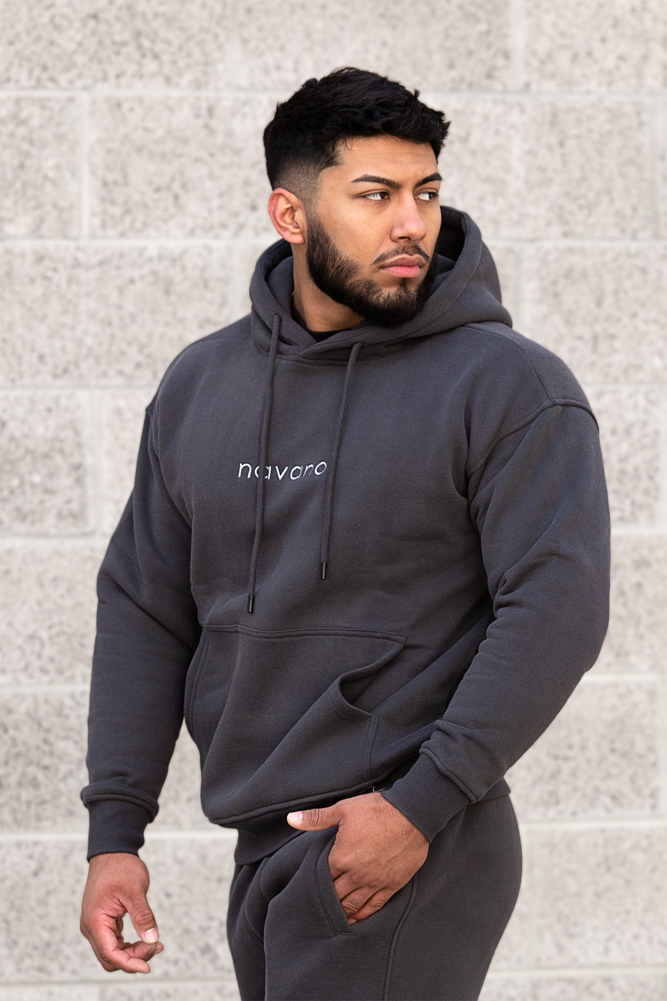 unisex oversized charcoal hoodie