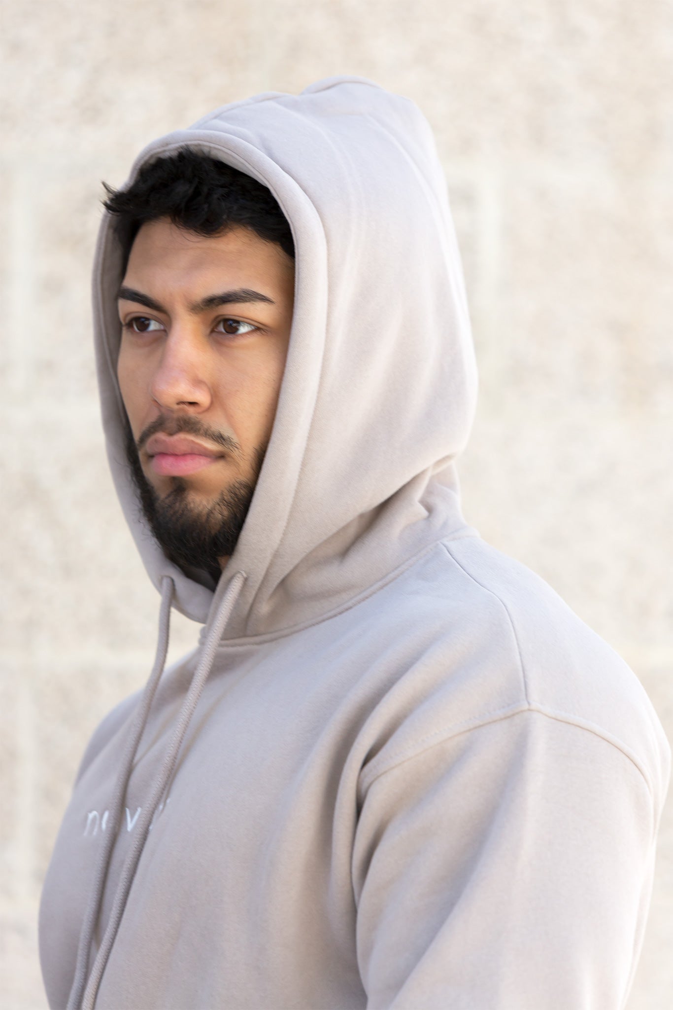 unisex oversized beige hoodie