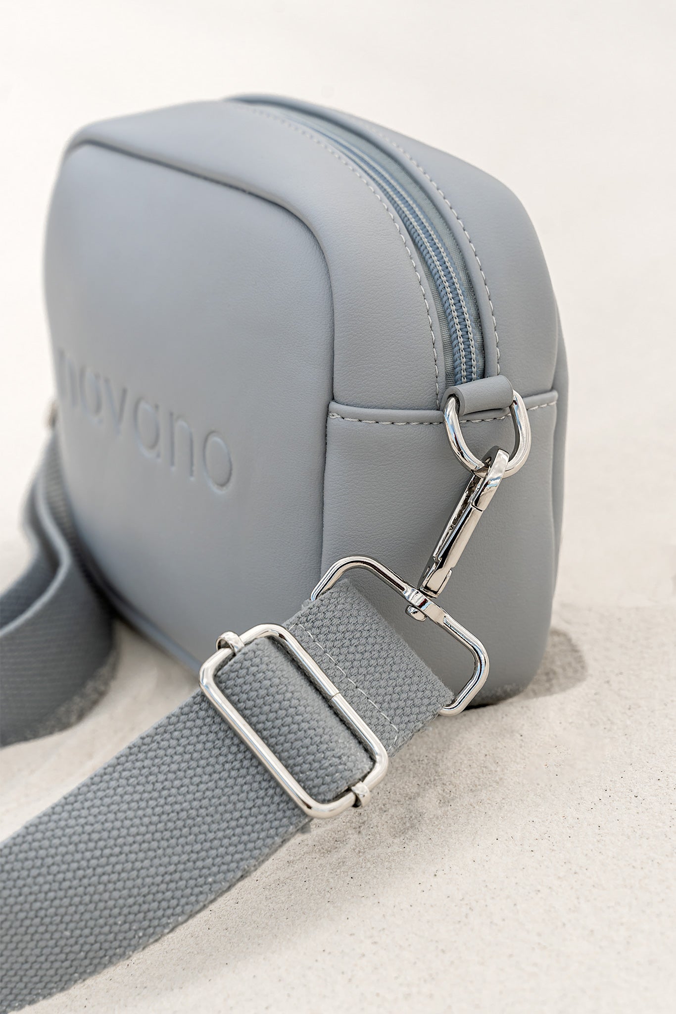 grey vegan cross body bag