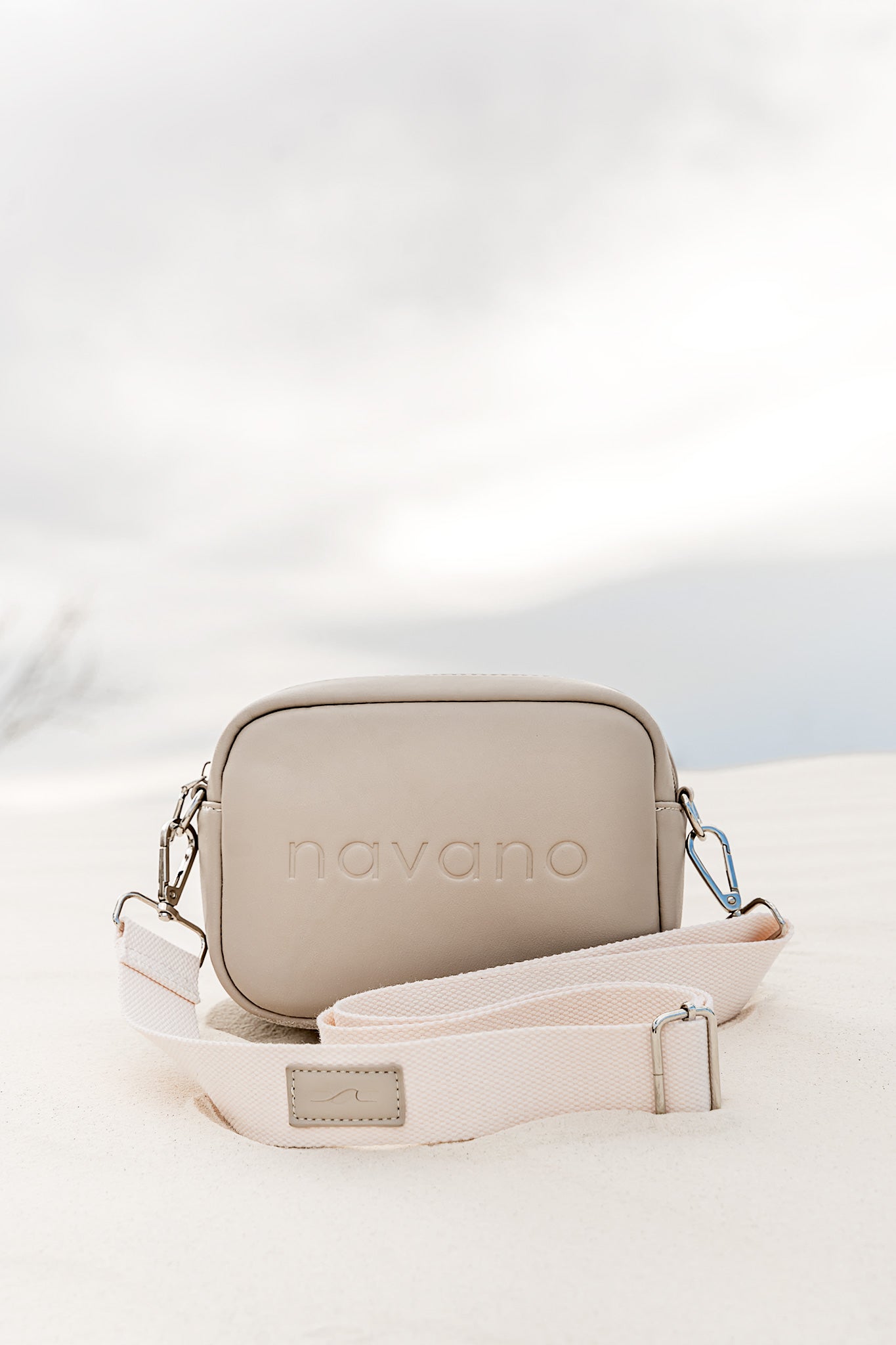 beige vegan cross body bag