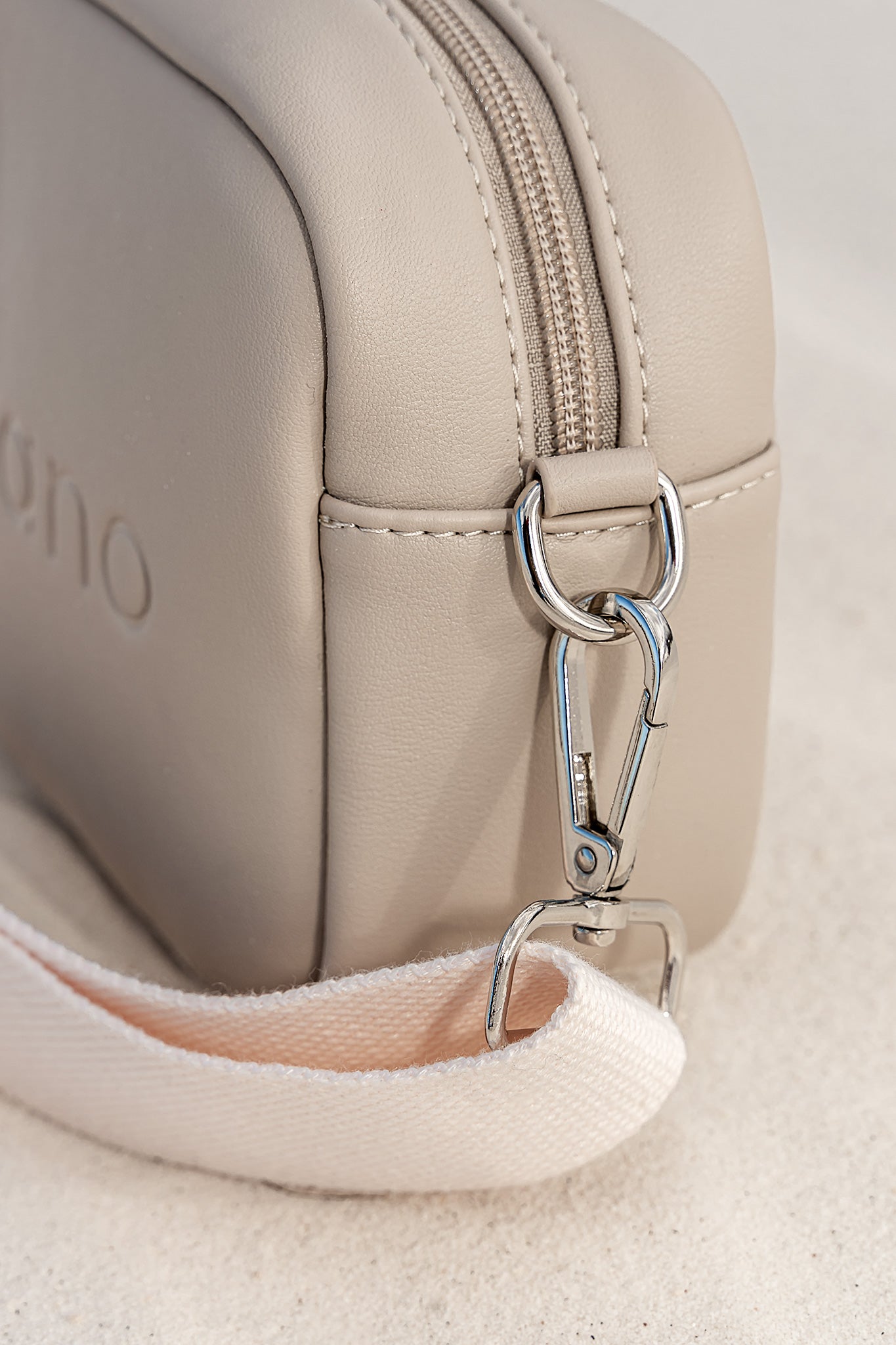 beige vegan cross body bag