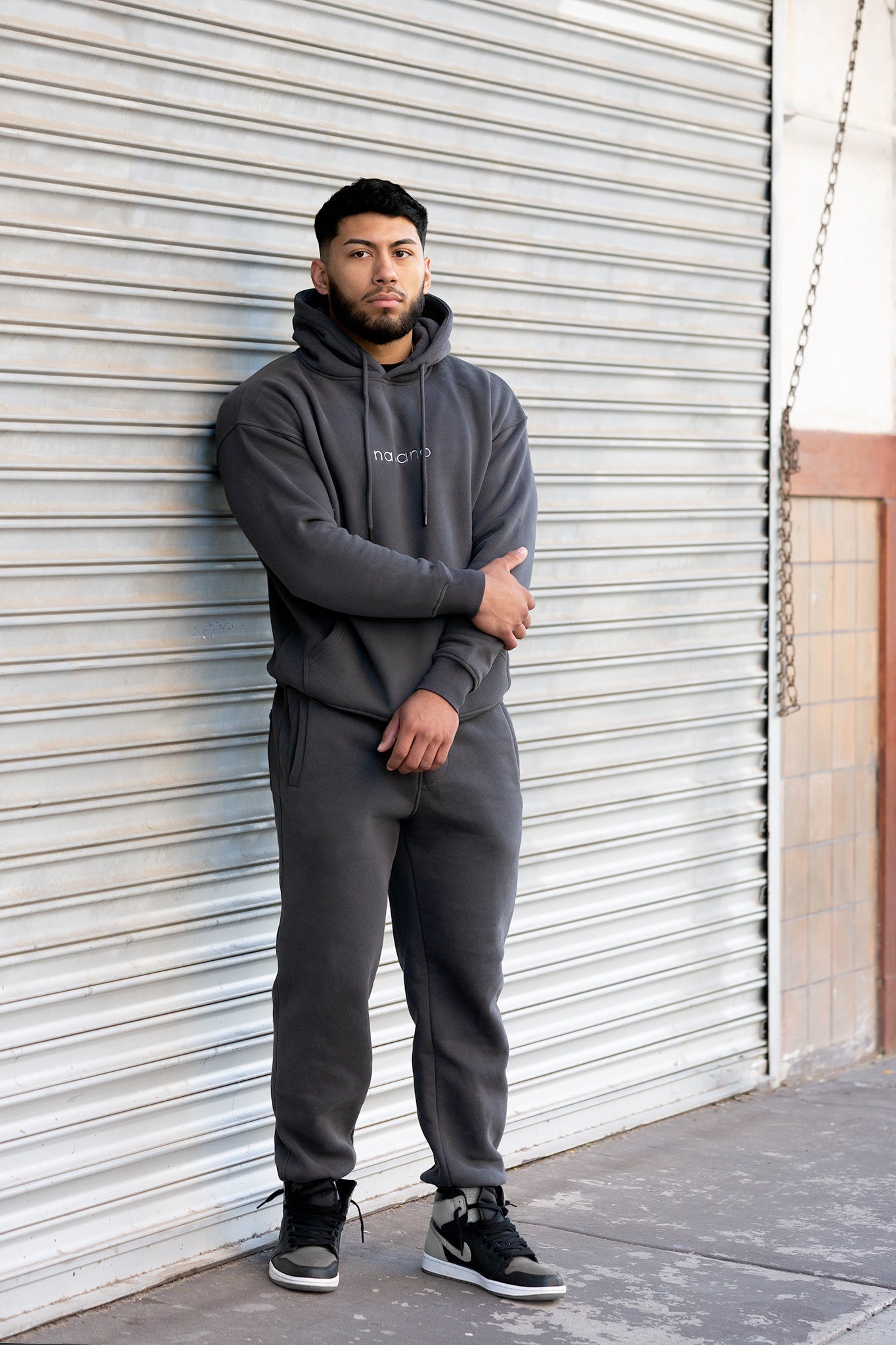 unisex oversized charcoal hoodie