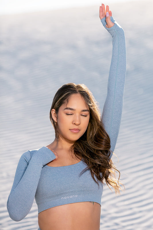 tidal compression long sleeve crop top