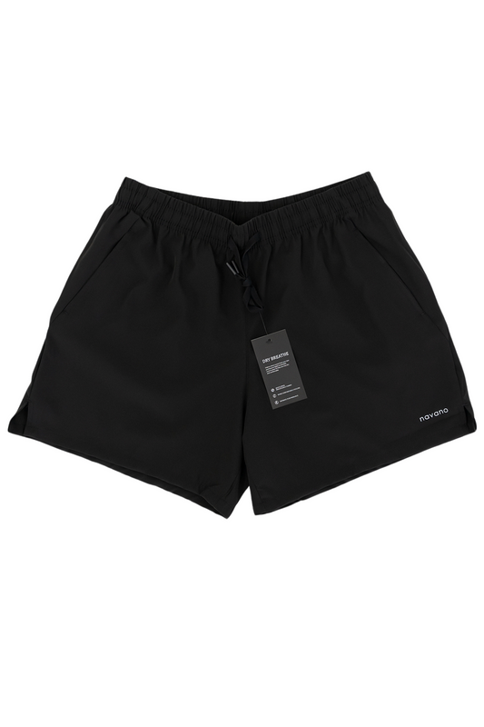 black gym shorts