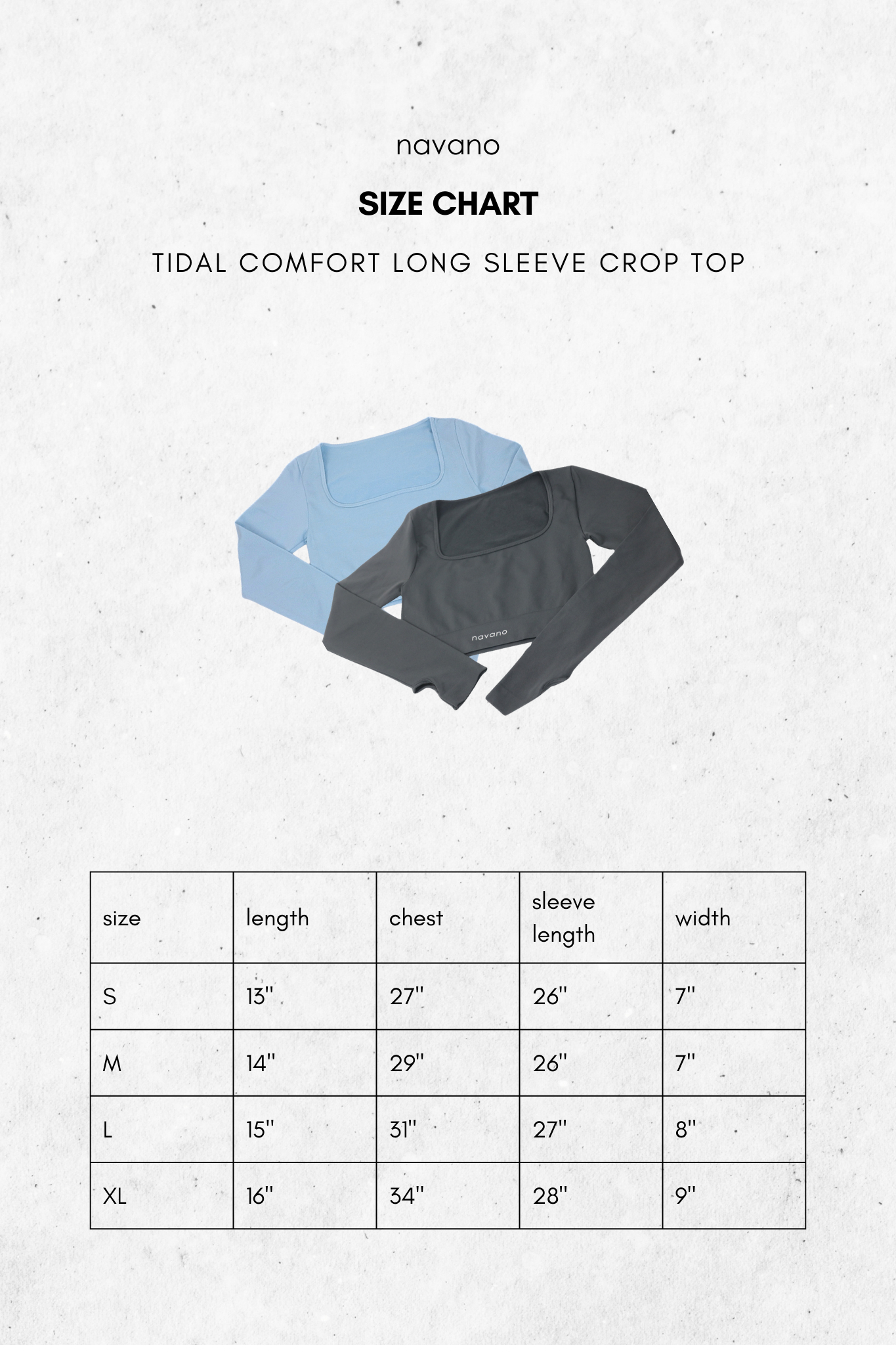 tidal comfort long sleeve crop top