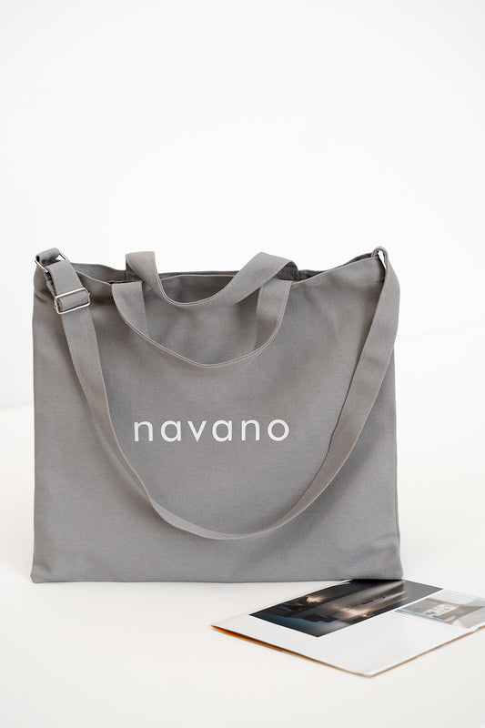 grey cotton tote