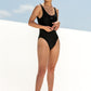 black one piece bathing suit