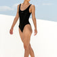 black one piece bathing suit