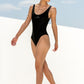 black one piece bathing suit