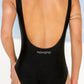 black one piece bathing suit