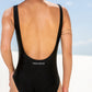 black one piece bathing suit