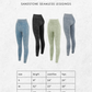 sky grey acid wash seamless leggings