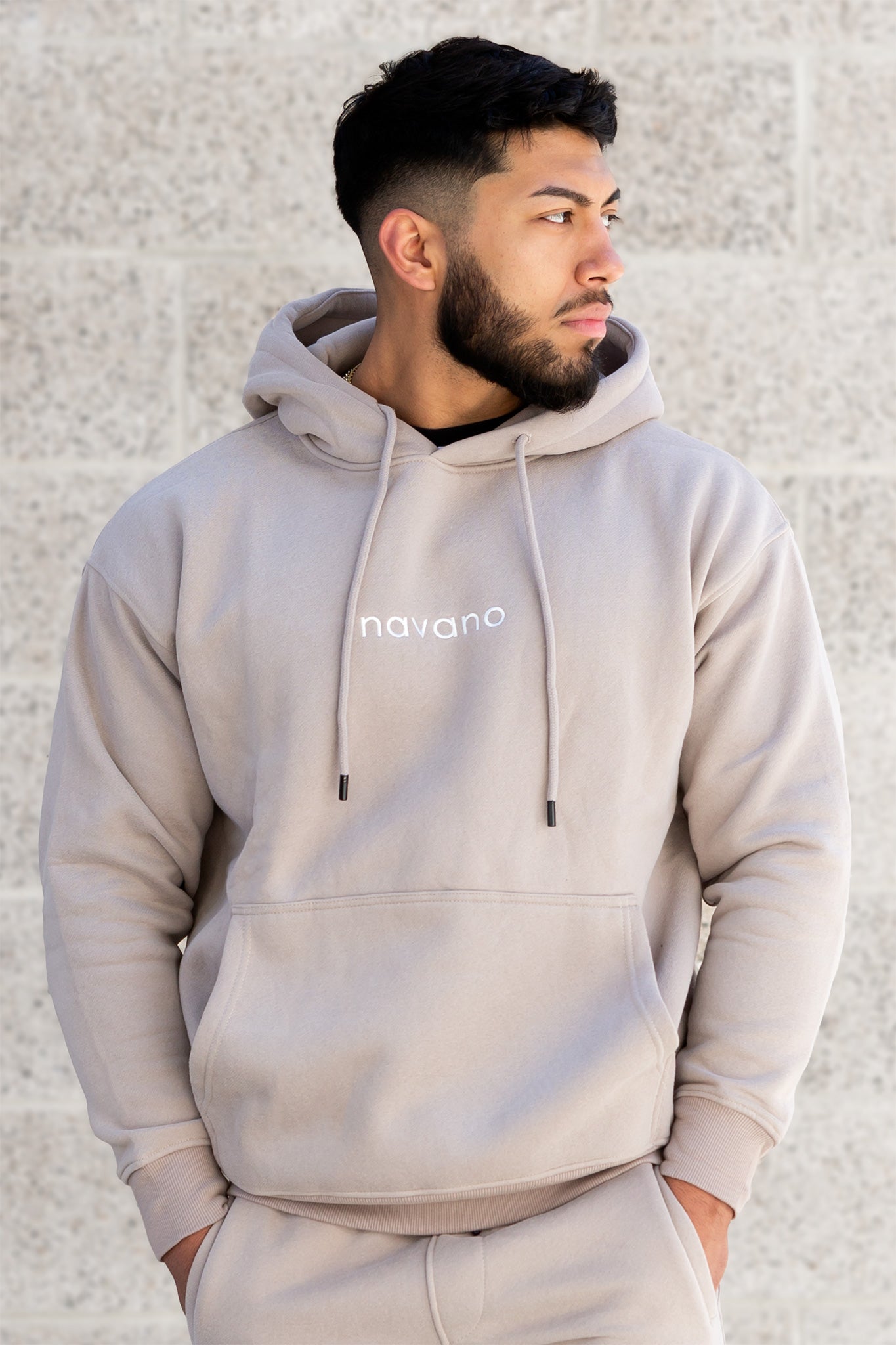 unisex oversized beige hoodie