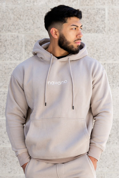 unisex oversized beige hoodie