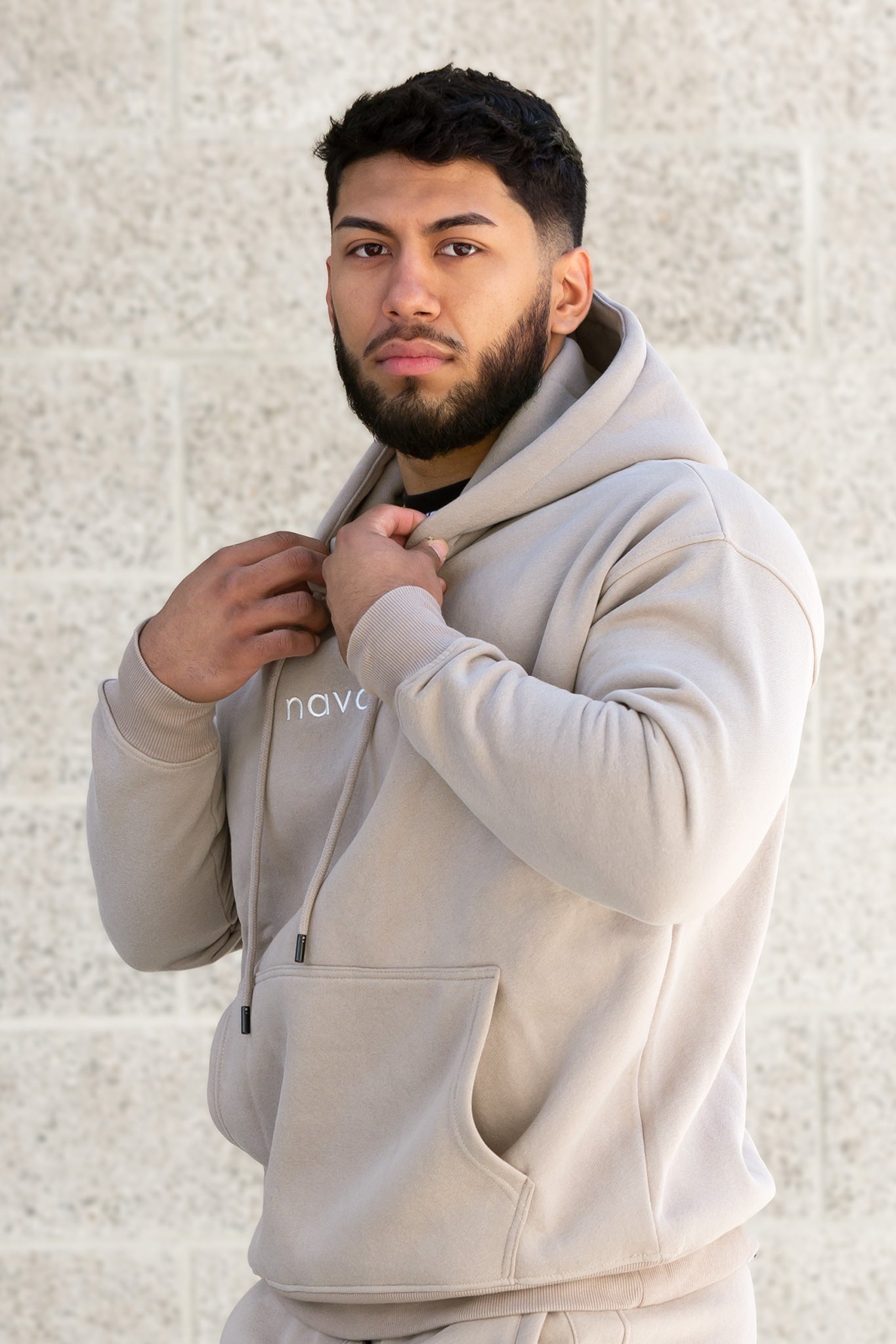 unisex oversized beige hoodie