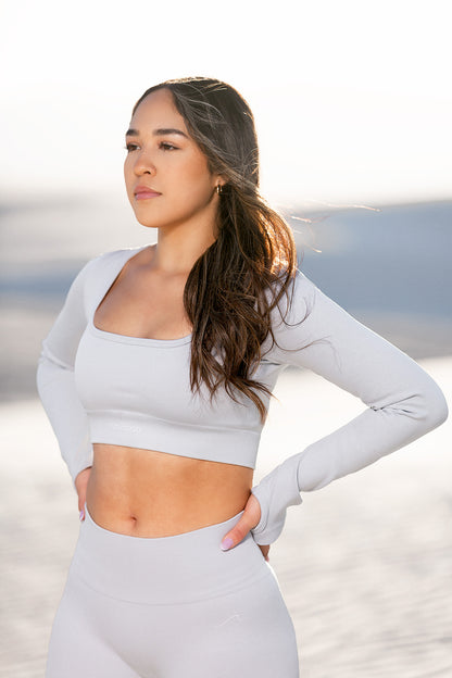 tidal compression long sleeve crop top