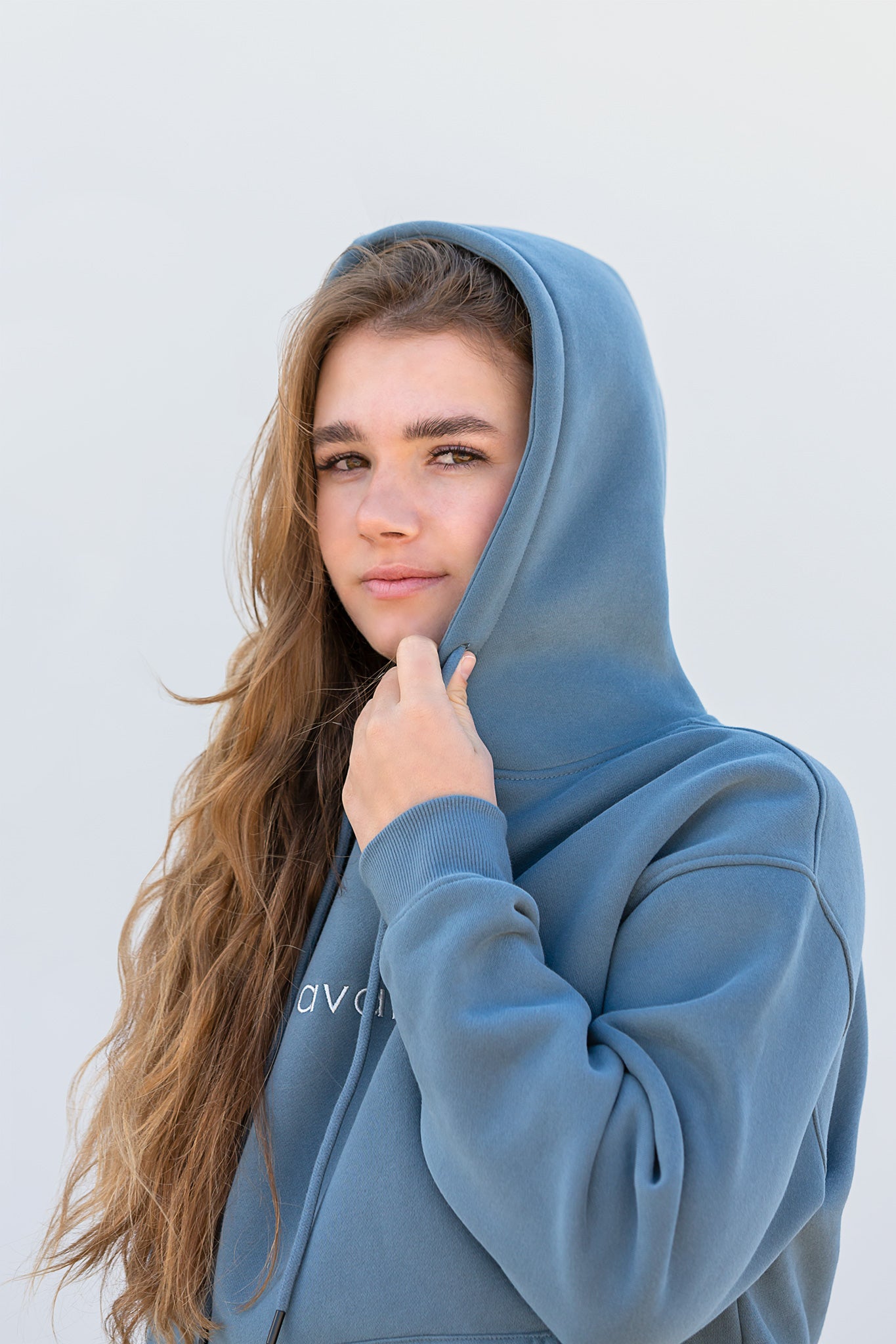 unisex oversized blue hoodie